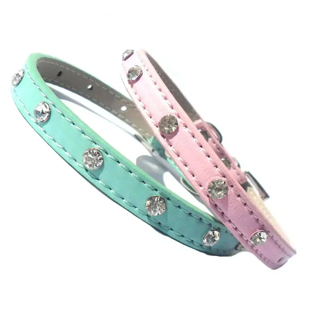 Baby Diamante Collar - Pink - Leashes Collars & Petwear
