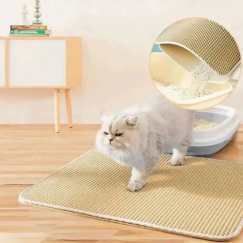 Pet Cat Litter Mat Waterproof Double Layer Cat Litter Trapping Pet Litter Box Mat Clean Pad Products For Cats