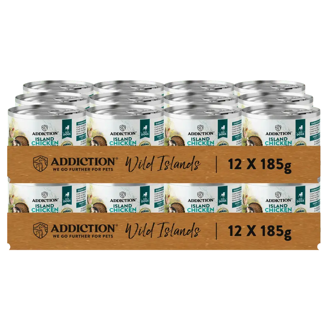 Wild Islands Island Chicken & Turkey Recipe Premium Grain-free Canned Dog Food 185g Addiction Pet Foods USA