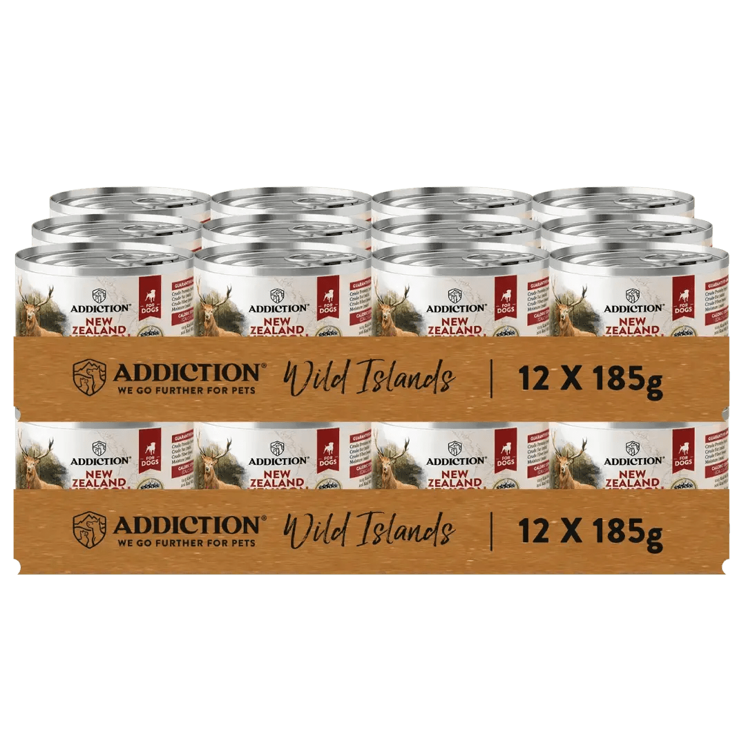 Wild Islands New Zealand Venison Recipe Premium Grain-free Canned Dog Food 185g Addiction Pet Foods USA