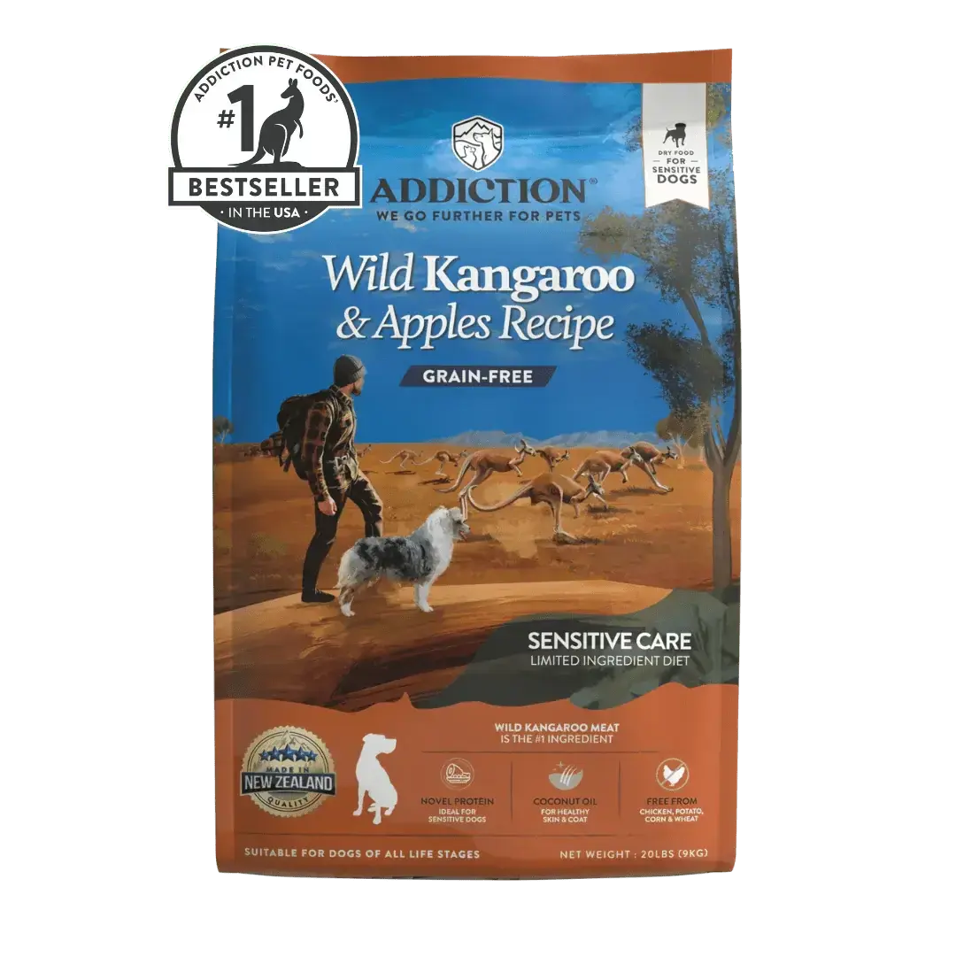 Wild Kangaroo & Apples Recipe Dry Dog Food Addiction Pet Foods USA