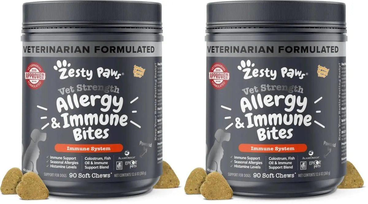 Zesty Paws Dog Allergy Relief- Dog Itching Skin Relief- Dog Probiotics for Itchy Skin and Itchy Ears- Dog Allergy Paw