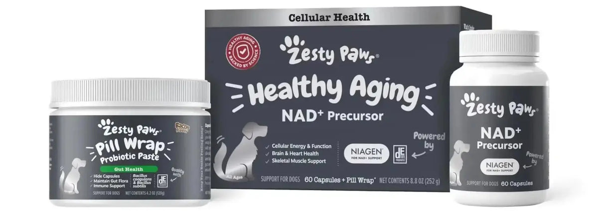 Zesty Paws Dog Multivitamin Chewable Dog Vitamins and Supplements for Hip & Joints Skin & Coat Omega 3 Fish Oil