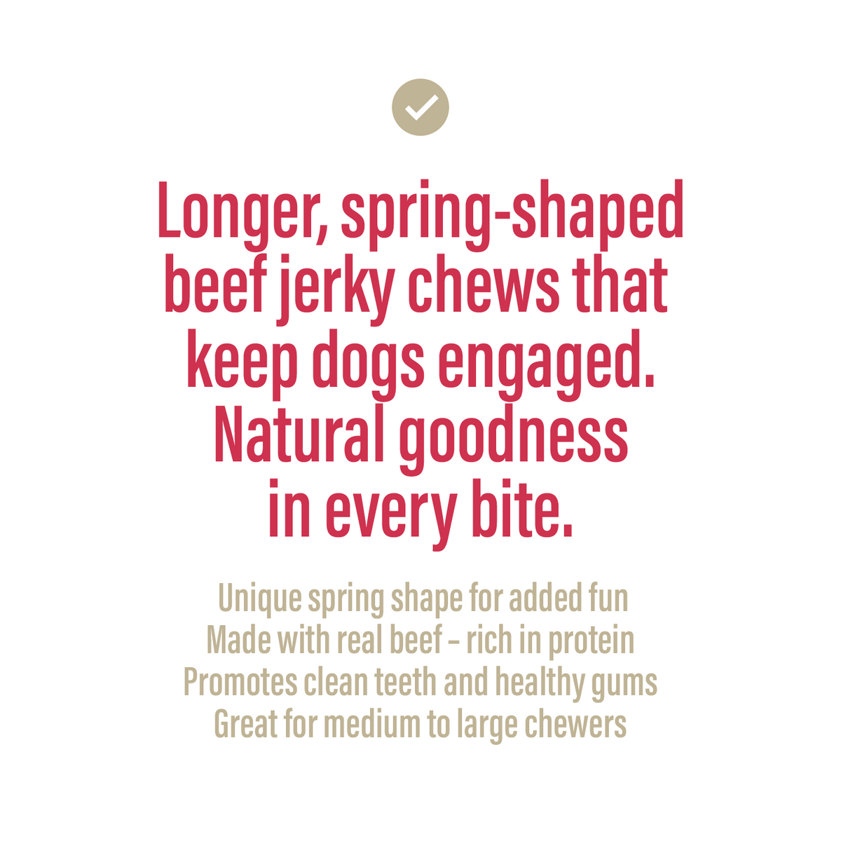 Beef Jerky Spring Sticks for Dogs – 7-8" (12 Count)
