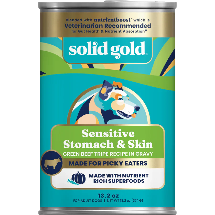 Solid Gold NutrientBoost Grain Free Green Beef Tripe Dog Pate (13.2oz)