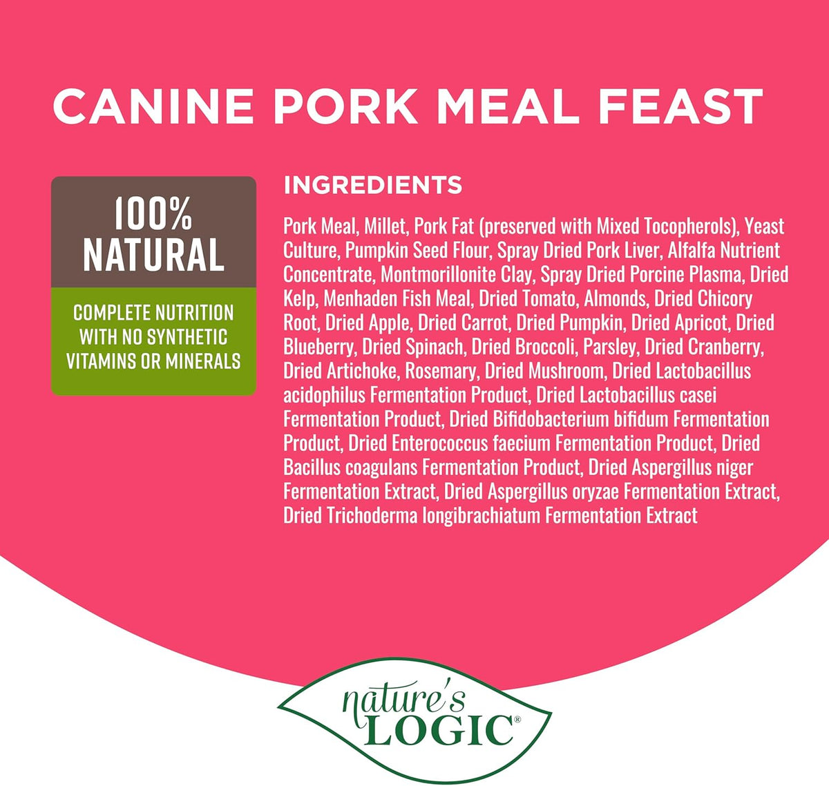 Dry Dog Food - Pork Meal Feast Dry Kibble, 4.4 Lb