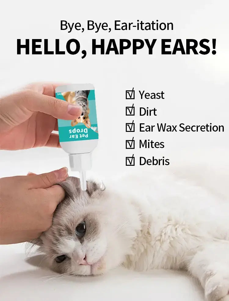 Pet Ear Wash Solution for Cats & Dogs — Ear Cleaning Liquid, Ear Drops, Ear Care