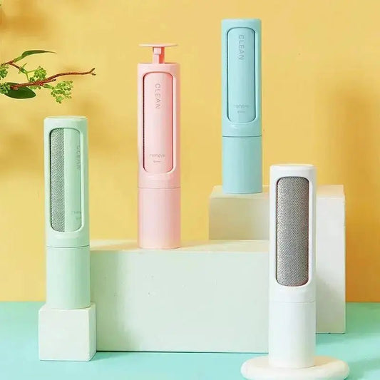 2-1 Reusable Pet Hair Remover Brush Lint Roller Portable - Petcare