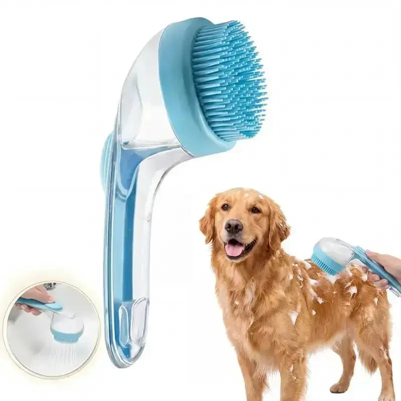2026 Innovative 2-In-1 Pet Bath & Grooming Deshedding Brush with Integrated Shampoo Dispenser, Non-Slip Ergonomic Handle, Groomer Tools for Dogs & Cats, Massage Boosts Flow, Home Bath Time Use