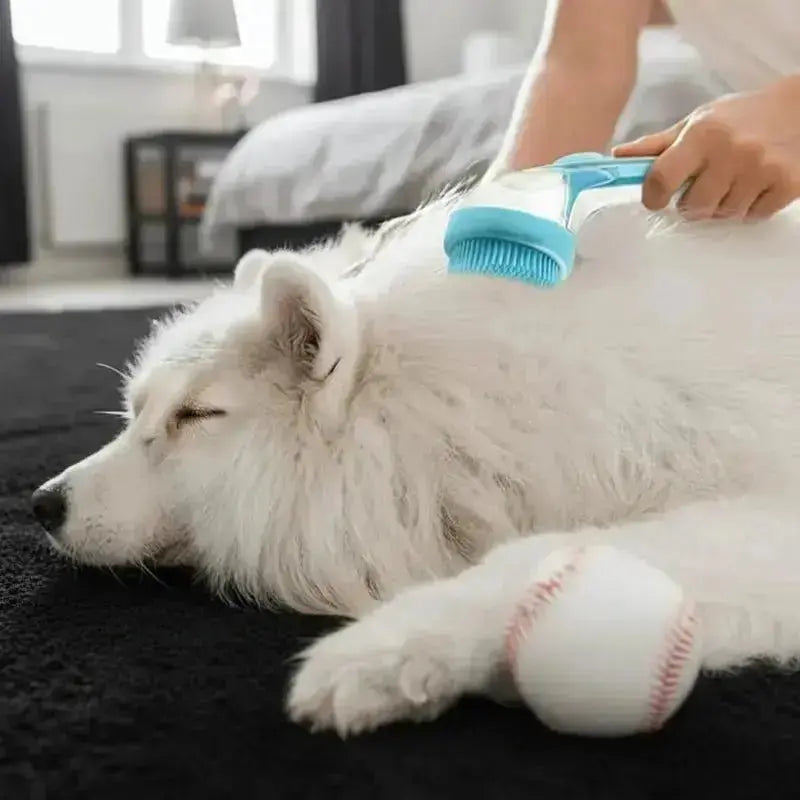 2026 Innovative 2-In-1 Pet Bath & Grooming Deshedding Brush with Integrated Shampoo Dispenser, Non-Slip Ergonomic Handle, Groomer Tools for Dogs & Cats, Massage Boosts Flow, Home Bath Time Use