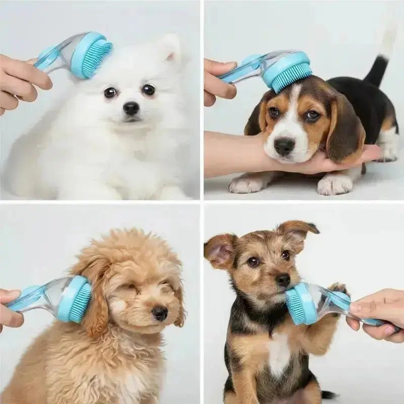2026 Innovative 2-In-1 Pet Bath & Grooming Deshedding Brush with Integrated Shampoo Dispenser, Non-Slip Ergonomic Handle, Groomer Tools for Dogs & Cats, Massage Boosts Flow, Home Bath Time Use
