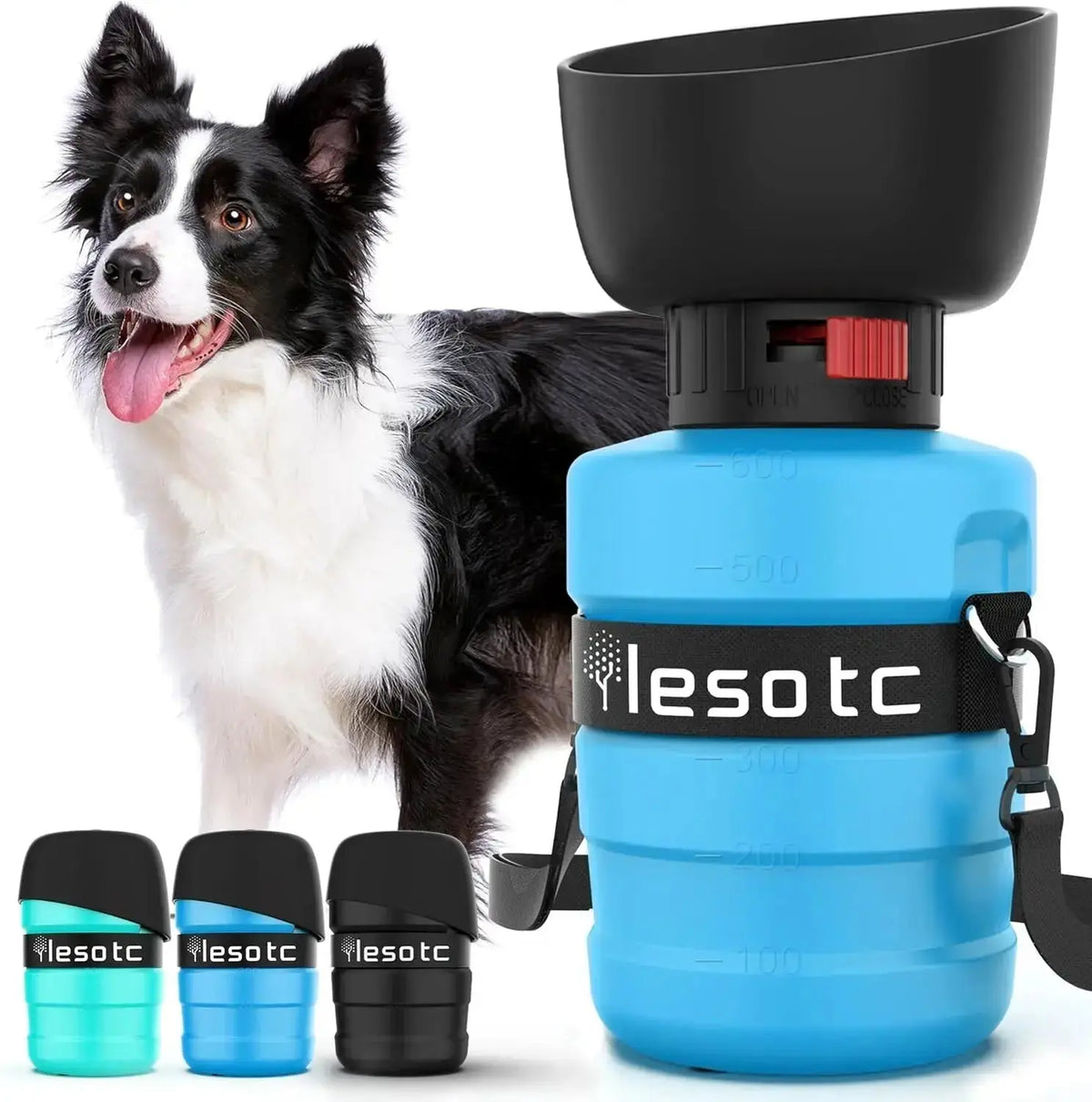 21oz Portable Dog Water Bottle Dispenser - 3.5Gen - Blue - Pet Water Bottle
