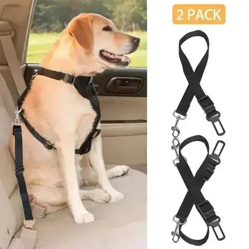 2Pcs Pet Dog Seat Belt Leash Adjustable Pet Dog Cat Safety Leads Pear Daisy