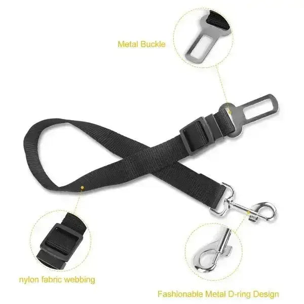 2Pcs Pet Dog Seat Belt Leash Adjustable Pet Dog Cat Safety Leads Pear Daisy