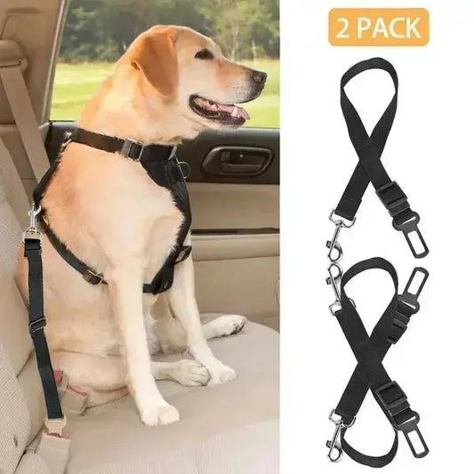2Pcs Pet Dog Seat Belt Leash Adjustable Pet Dog Cat Safety Leads Pear Daisy