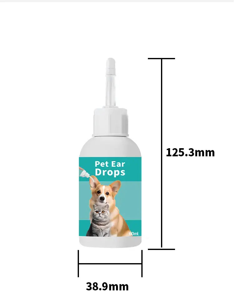 Pet Ear Wash Solution for Cats & Dogs — Ear Cleaning Liquid, Ear Drops, Ear Care