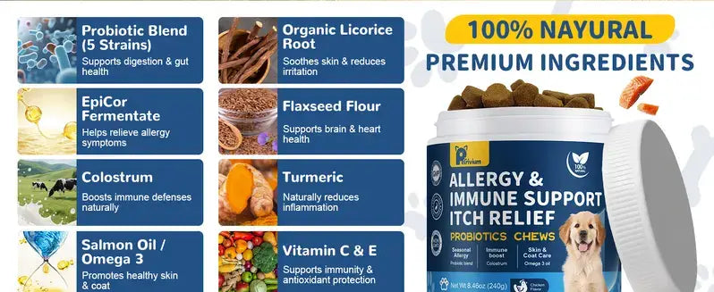 Petrivium Probiotic Chews for Dogs, 120 Count, Chicken Flavor