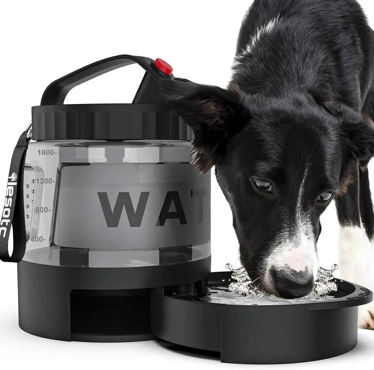 56oz Dog Travel Water Bottle with Portable Large Water Bowl Dispenser - Pet Water Bottle