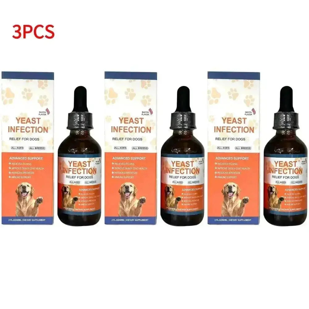 60ML 3Kinds Dog Pet Drops Gentle Care Supplement To Maintain Healthy Coat and Skin for Dogs Herbal Drops PET CARE - 3pcs