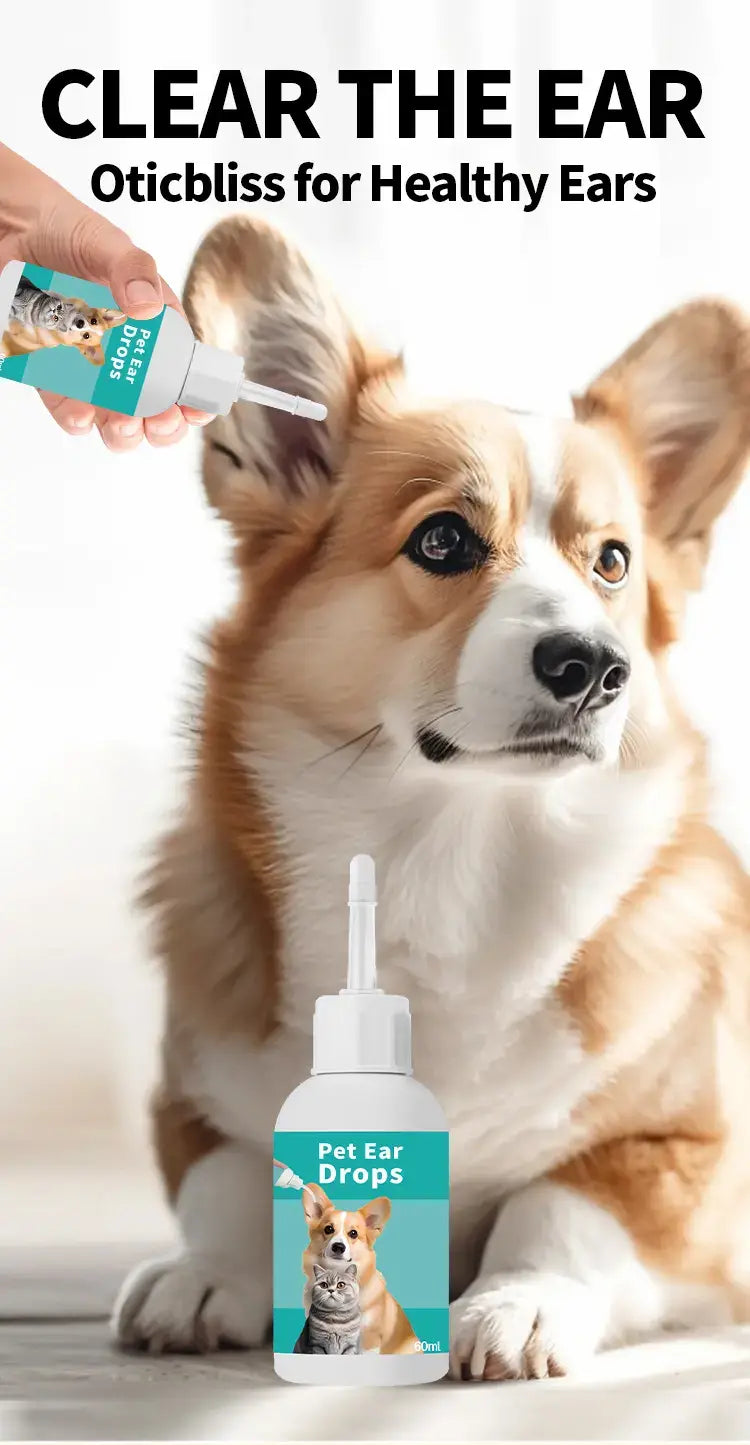 Pet Ear Wash Solution for Cats & Dogs — Ear Cleaning Liquid, Ear Drops, Ear Care