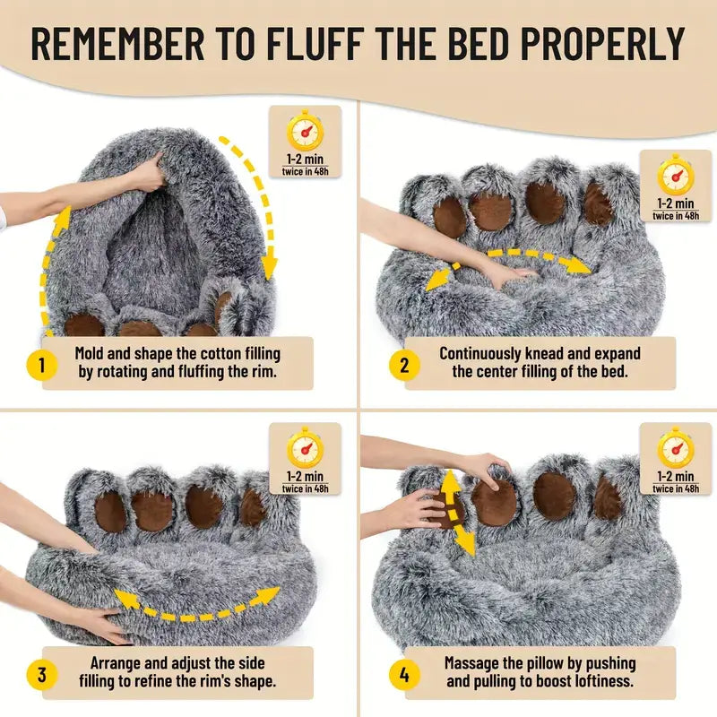 Donut Pet Bed for Joint Support and Restful Pet Sleep