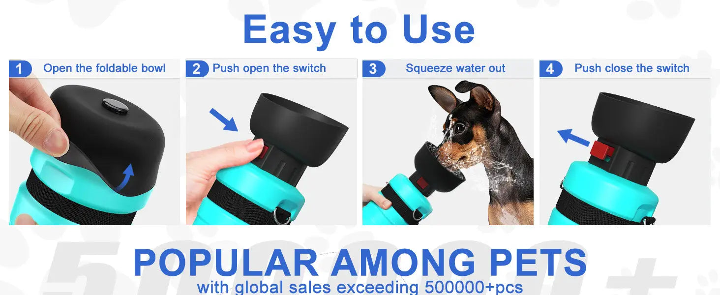 21oz Portable Dog Water Bottle Dispenser - 3.5Gen