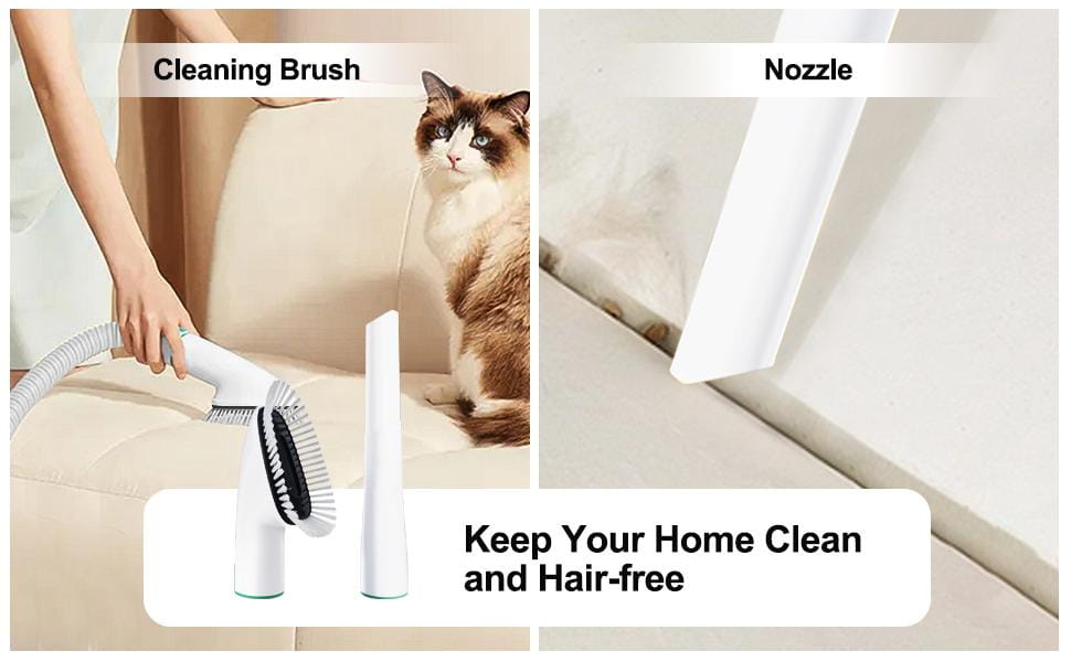 Pet Grooming Vacuum Kit with Seven Shedding Control Tools