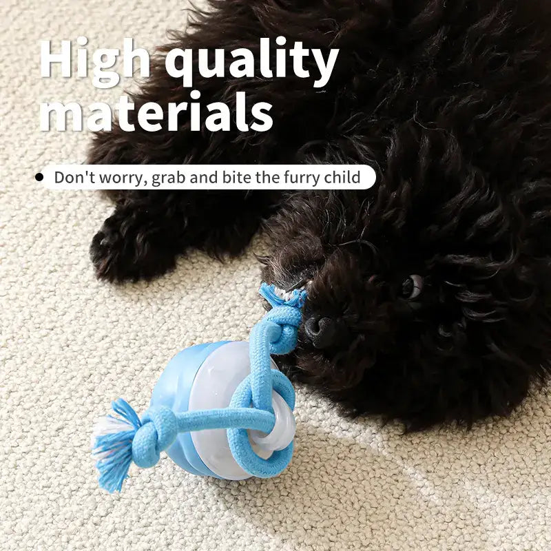 Interactive Dog Toy Ball with Motion Activation and Squeaker, for Small Dogs and Cats (2.95 × 2.95 × 4.33 in)