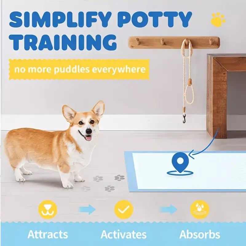 400/300/200/125/100/50pcs Disposable Dog Pee Pads, 23.62x23.62