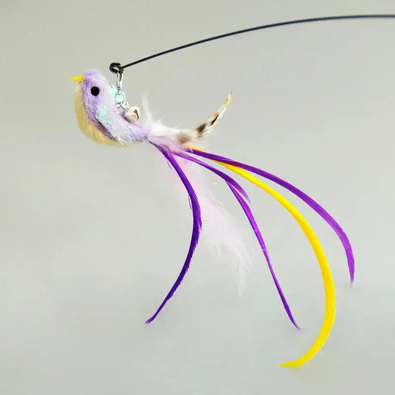 Funny Bird Feather Cat Wand With Bell Accessories Interactive Toys For Cats Kitten Hunting Teaser Exercise Pet Products