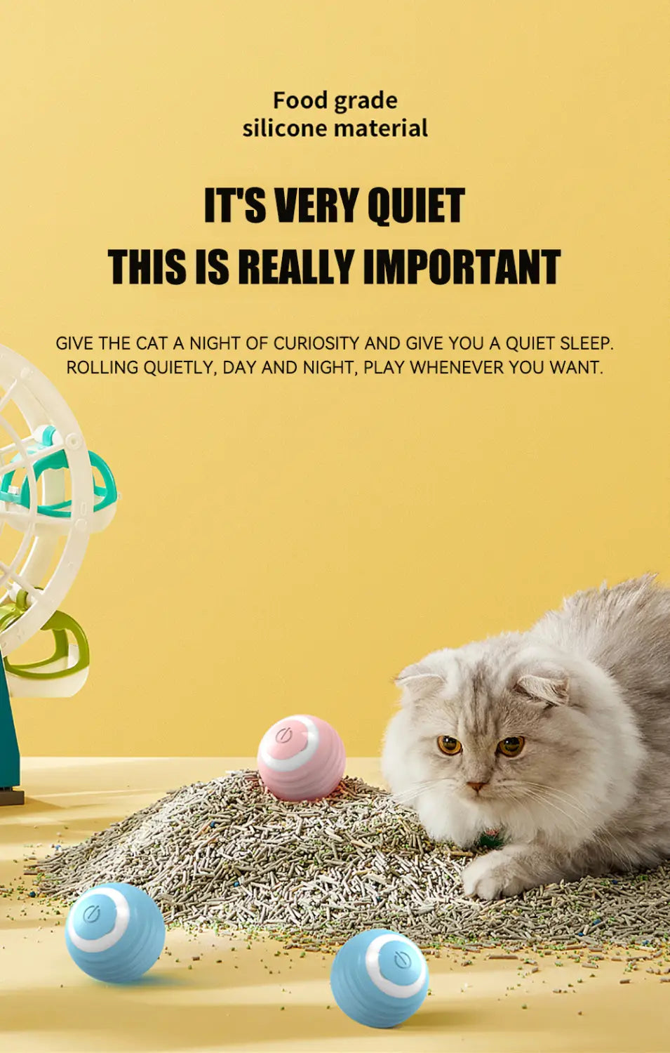 Interactive Cat Ball Electric Automatic Rolling Smart Toy