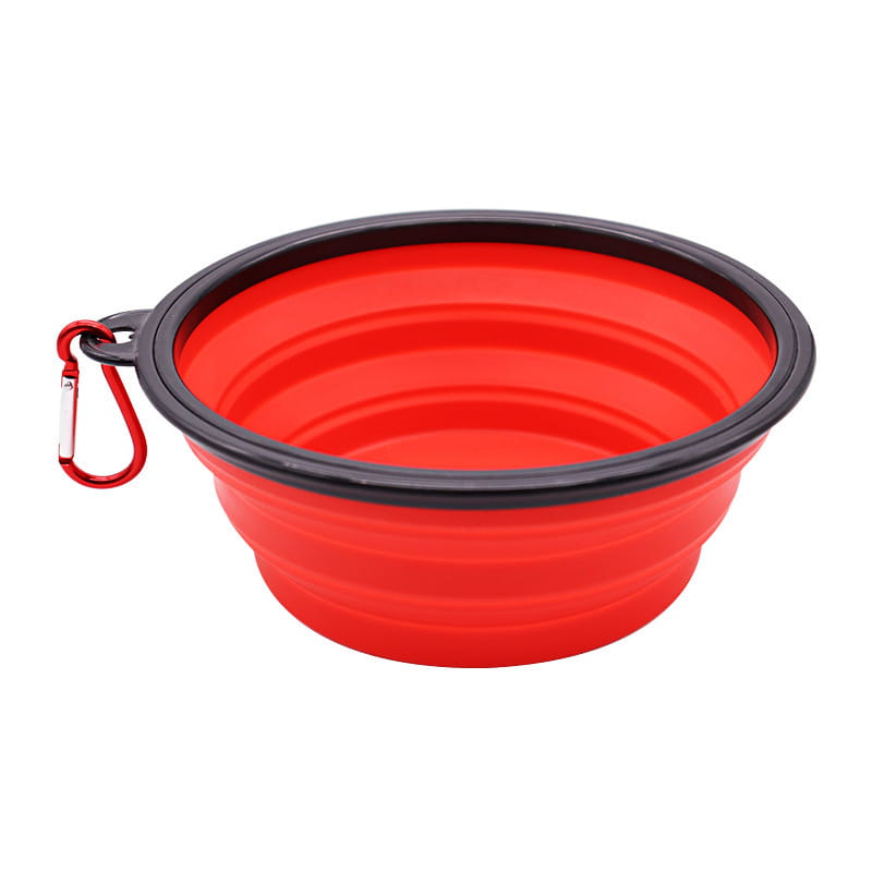 Portable silicone pet bowl for hydration on demand