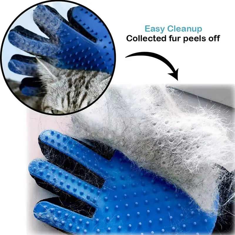 Silicone Pet Bath Glove for Quick Hair Removal