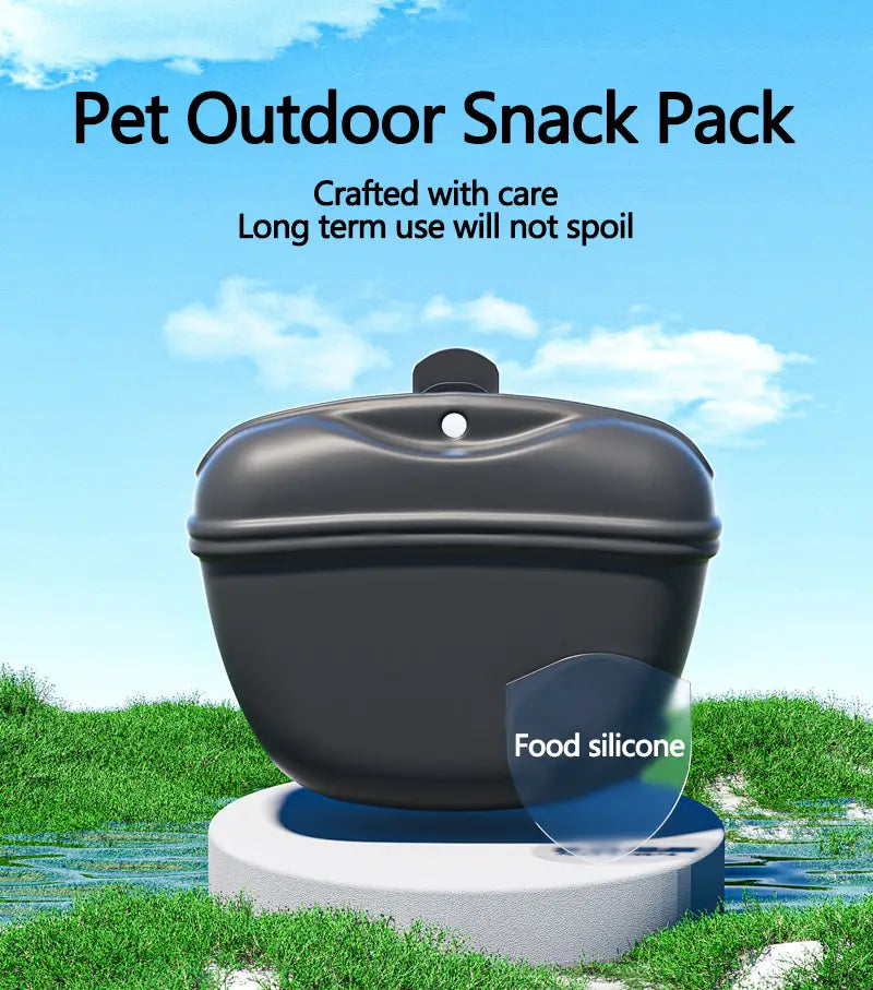 Pet Feeding Bag Outdoor Training Dog Food Pocket Portable Silicone Pet Snack Pouch Outdoor Walking Dog Hanging Style