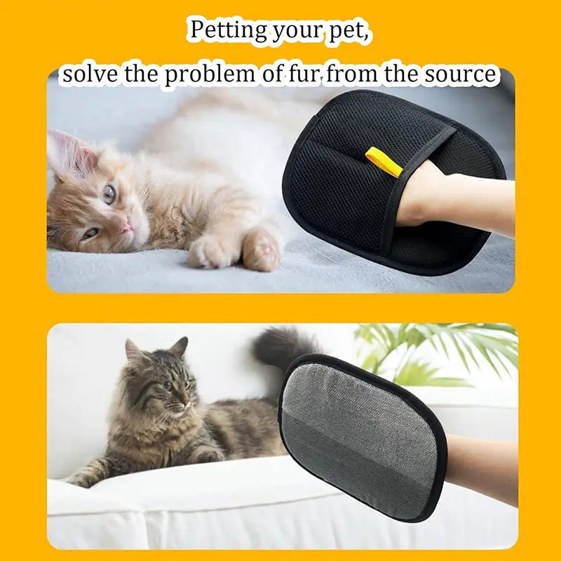 Pet hair removal tools reusable gloves pet double-sided beauty gloves carpet removal pet fur hair pet supplies