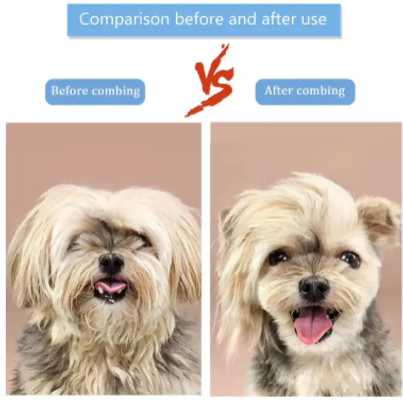 Pet Grooming Brush for Gentle Fur Detangling