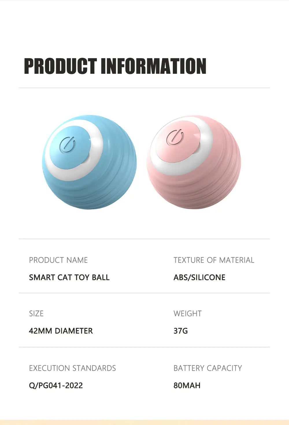Interactive Cat Ball Electric Automatic Rolling Smart Toy