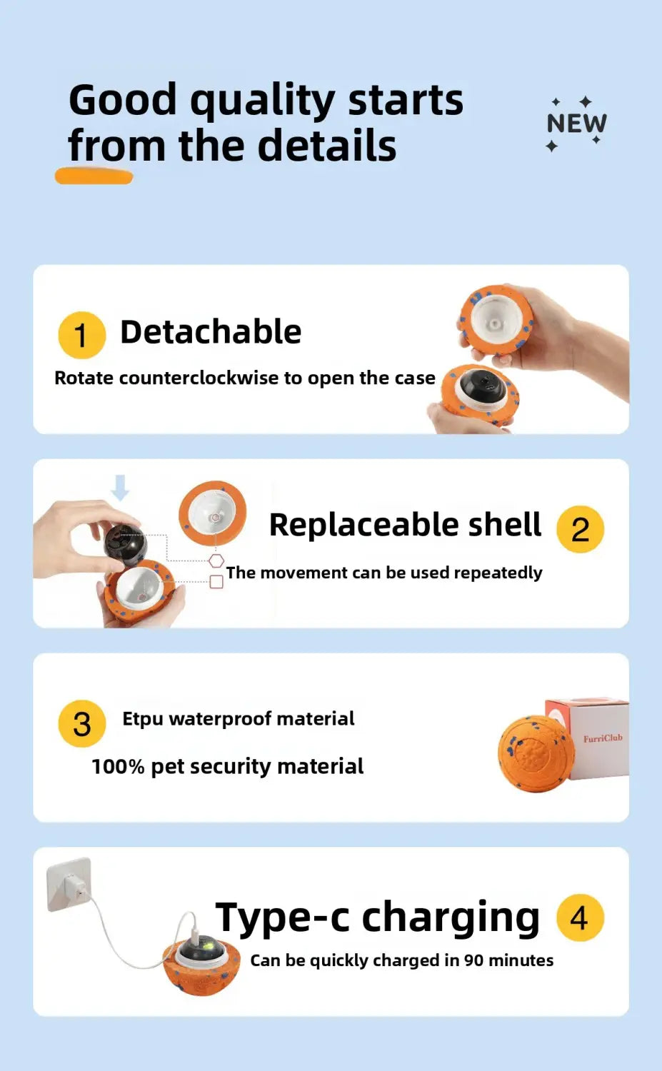 Rechargeable Interactive Dog Ball for Active Healthy Play