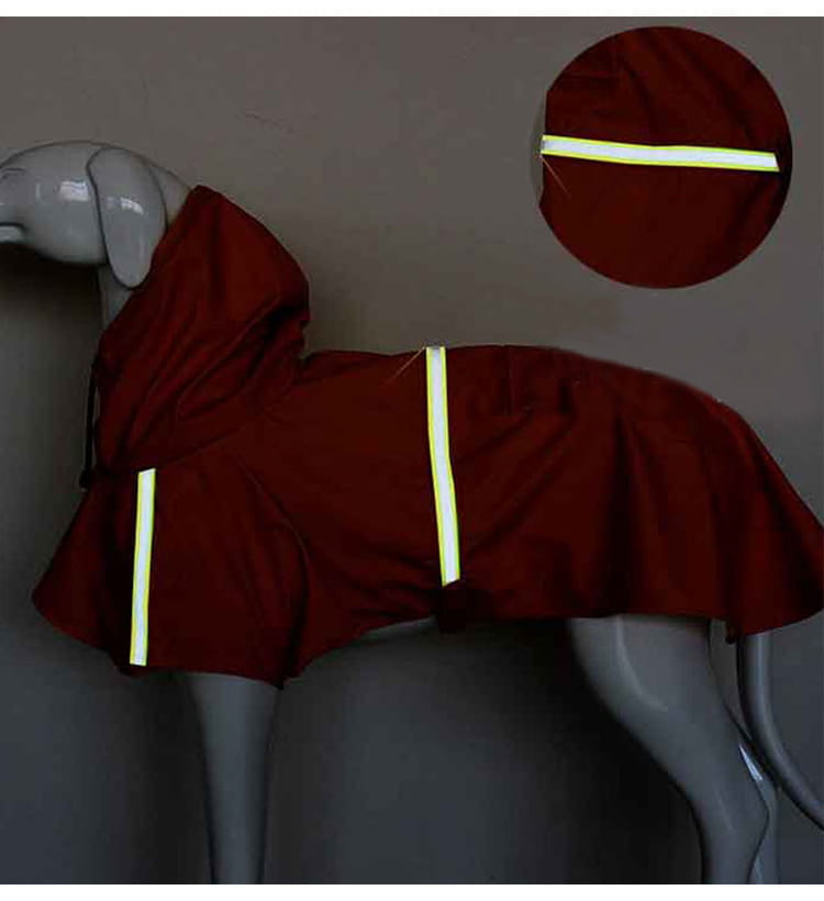 Waterproof Reflective Dog Raincoat with Hood for Easy Walks