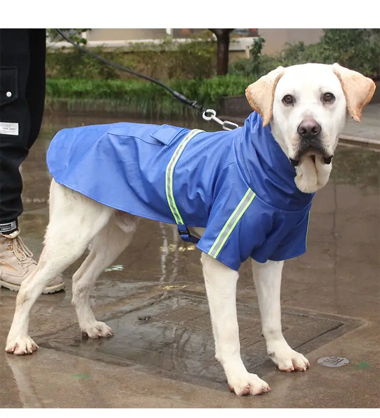 Waterproof Reflective Dog Raincoat with Hood for Easy Walks