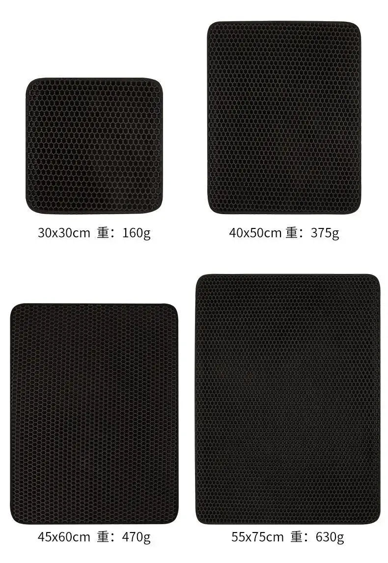 Cat Litter Mat With Gift Double Layer Waterproof Pet Litter Box Mat Non-slip Sand Cat Pad Washable Bed Mat Clean Pad