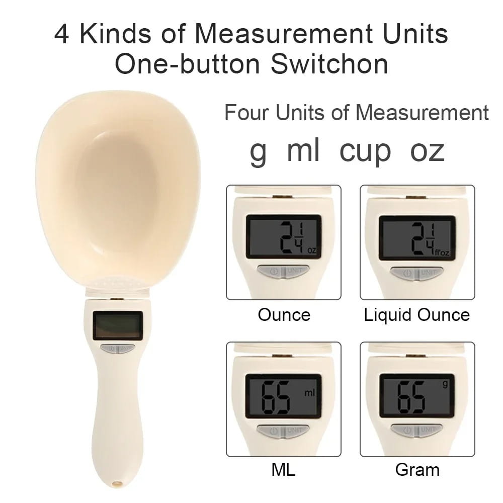 Digital Measuring Scoop for Accurate Pet Food Portions