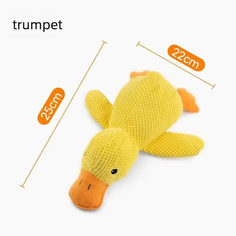 Calming Squeaky Duck Dog Toy for Dental Health