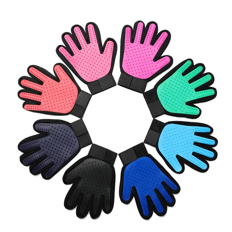 Silicone Pet Grooming Gloves for Cats and Dogs