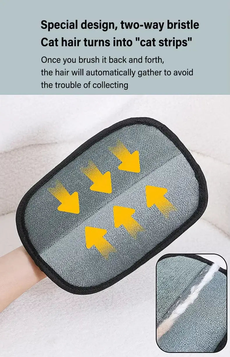 Pet Grooming Glove for Removing Pet Hair from Furniture and Clothes
