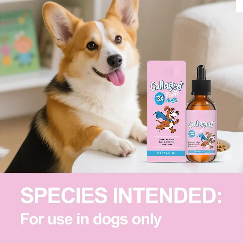Liquid Collagen for Dogs, 60ml Pet Nutritional Supplement