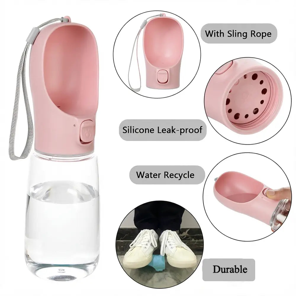 Leakproof Portable Pet Water Bottle for Easy Travel Hydration