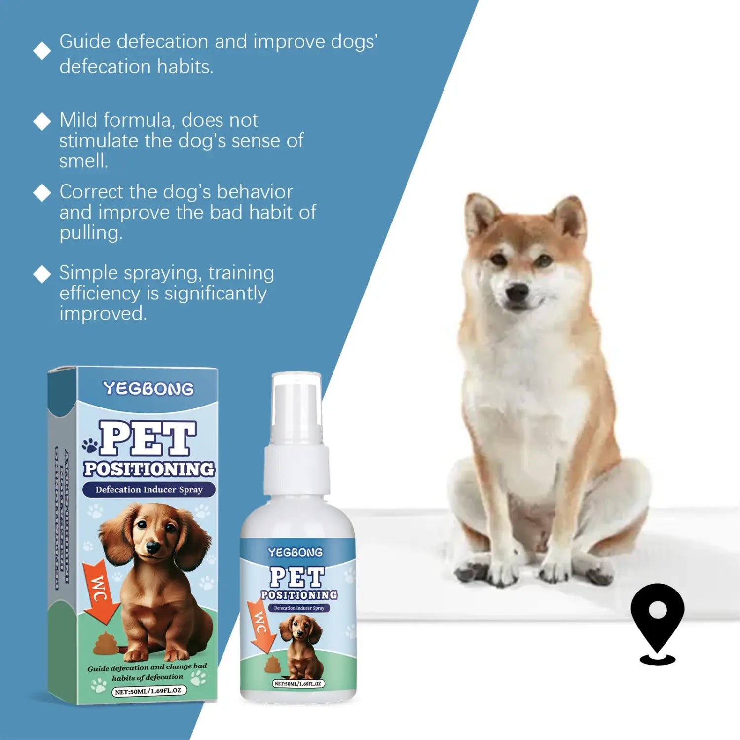 YEGBONG 50ml Pet Potty Training Spray for Dogs and Cats