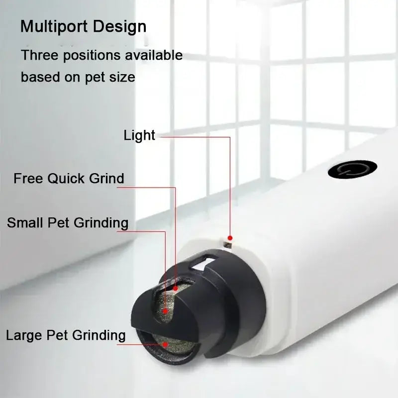 Quiet Rechargeable Pet Nail Grinder for Stress-Free Grooming