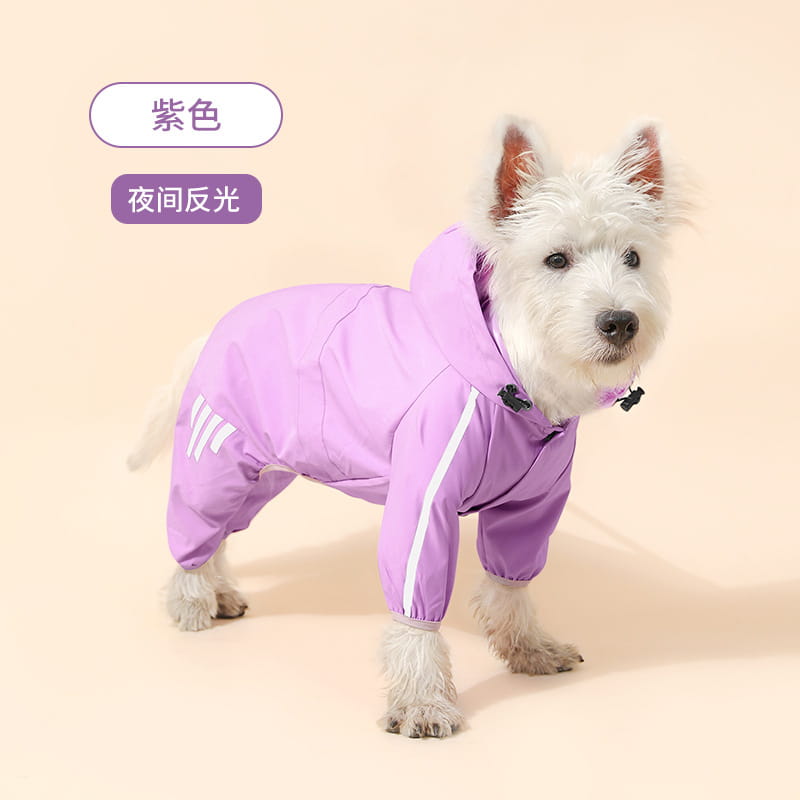 Waterproof Reflective Dog Raincoat for Dry Night Walks